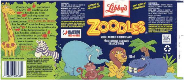 Old Zoodles Label